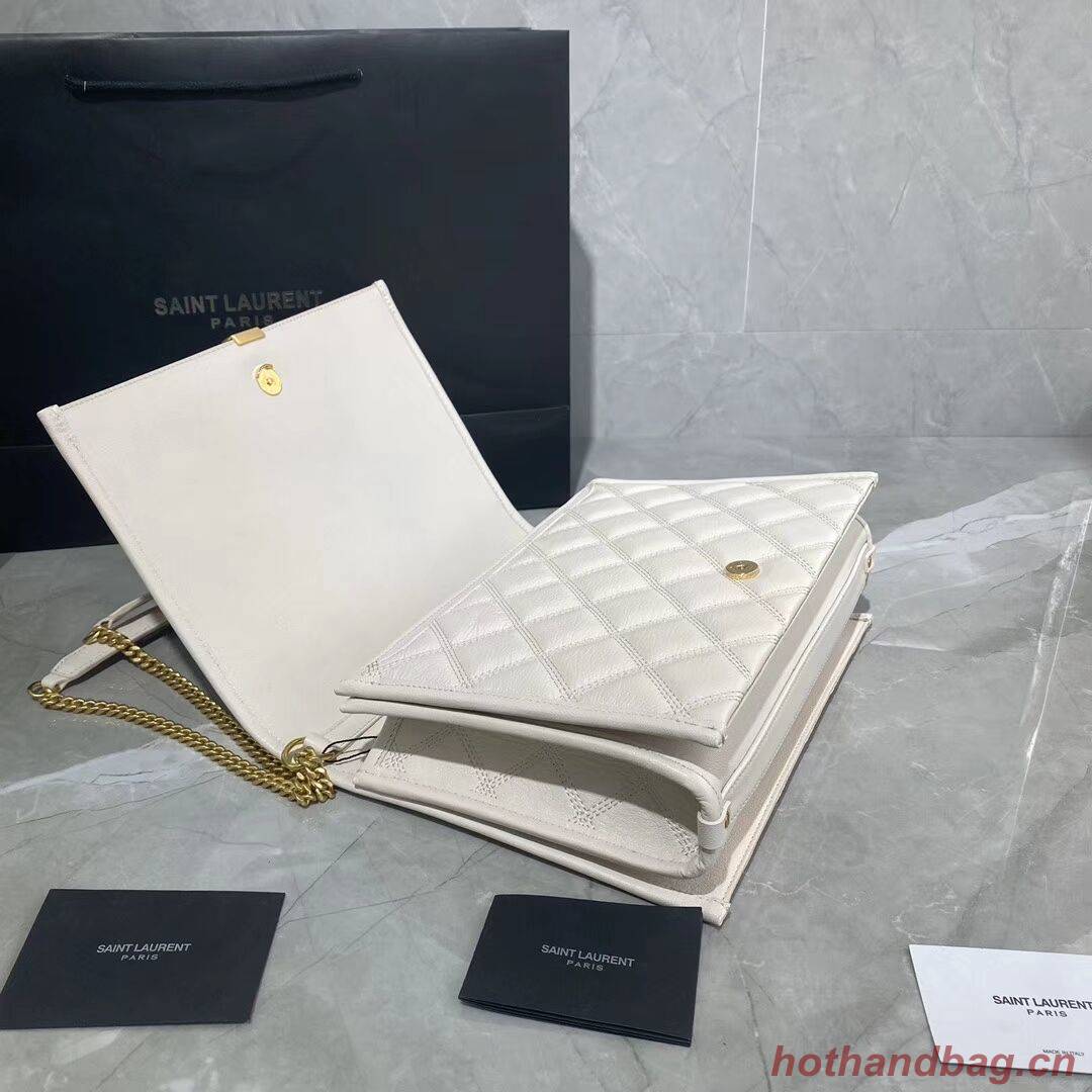 SAINT LAURENT leather shoulder bag Y579607 white SAINT LAURENT leather shoulder bag Y579607 white