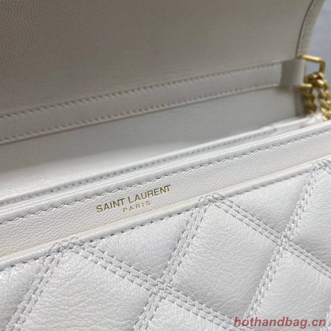 SAINT LAURENT leather shoulder bag Y579607 white SAINT LAURENT leather shoulder bag Y579607 white