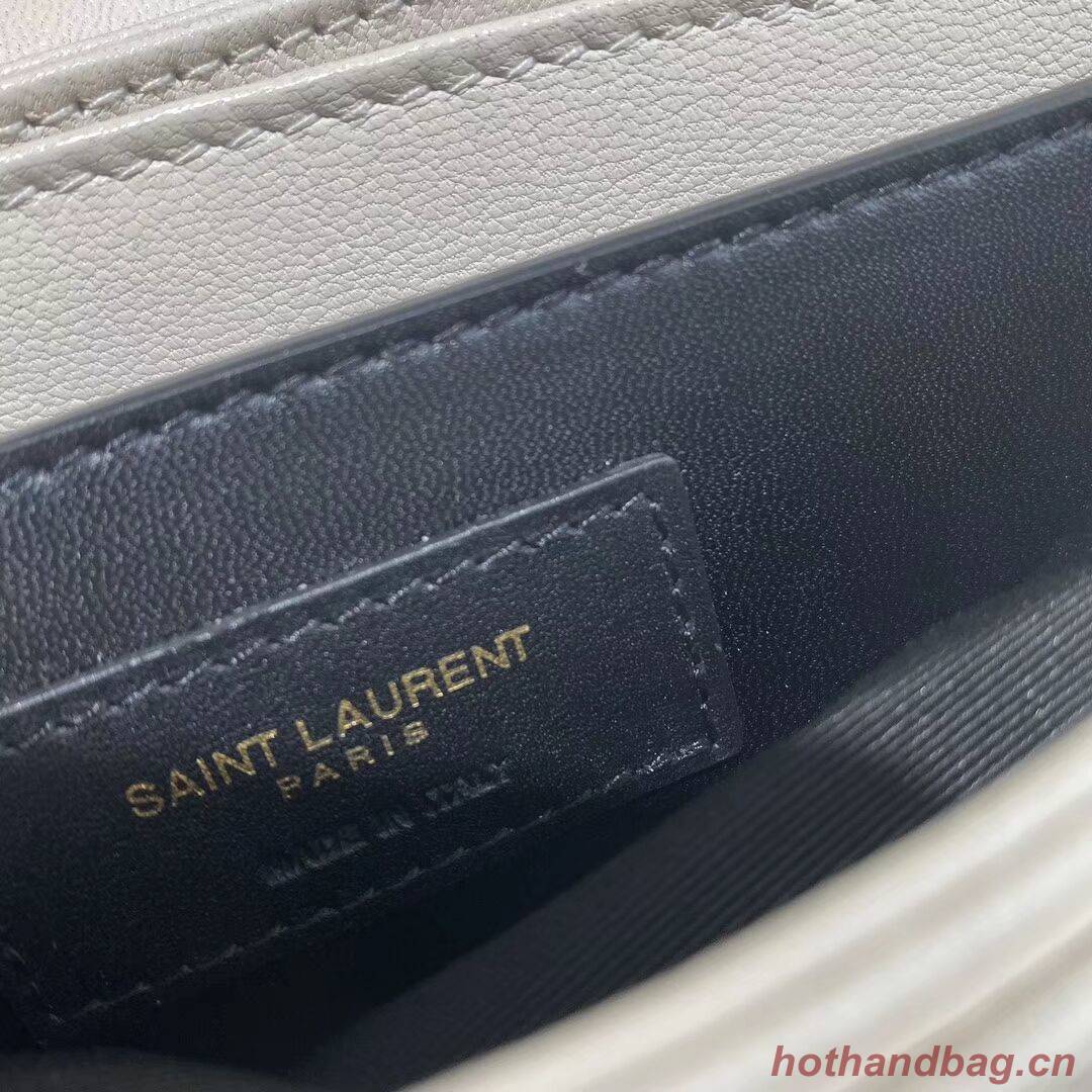 SAINT LAURENT leather shoulder bag Y579607 white SAINT LAURENT leather shoulder bag Y579607 white