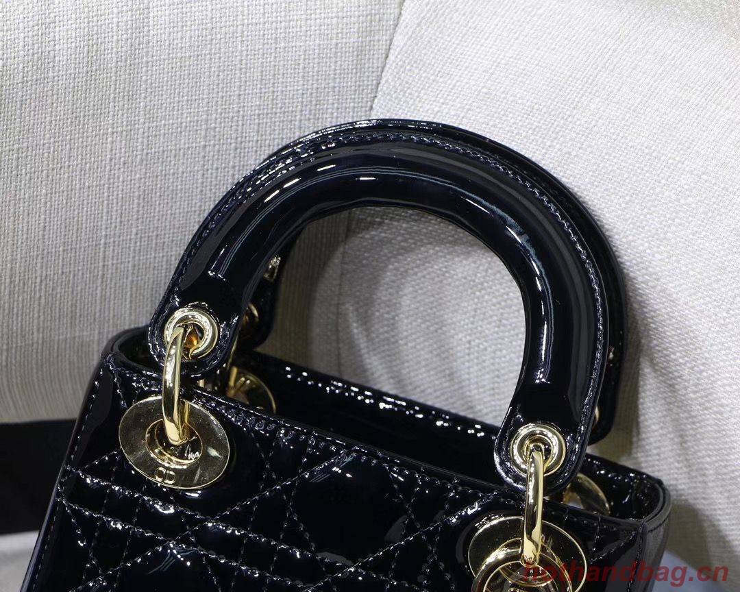 Dior MINI LADY DIOR CALFSKIN Black BAG M0505O-2 Gold Dior MINI LADY DIOR CALFSKIN Black BAG M0505O-2 Gold