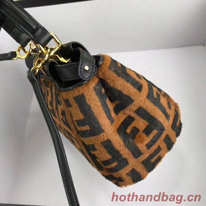 Fendi PEEKABOO REGULAR Horse hair F3302 Black Fendi PEEKABOO REGULAR Horse hair F3302 Black