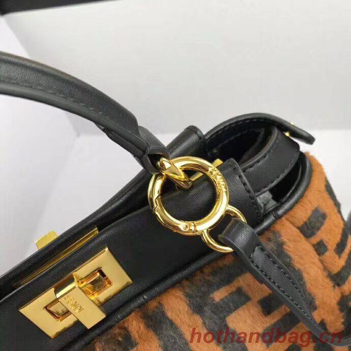 Fendi PEEKABOO REGULAR Horse hair F3302 Black Fendi PEEKABOO REGULAR Horse hair F3302 Black