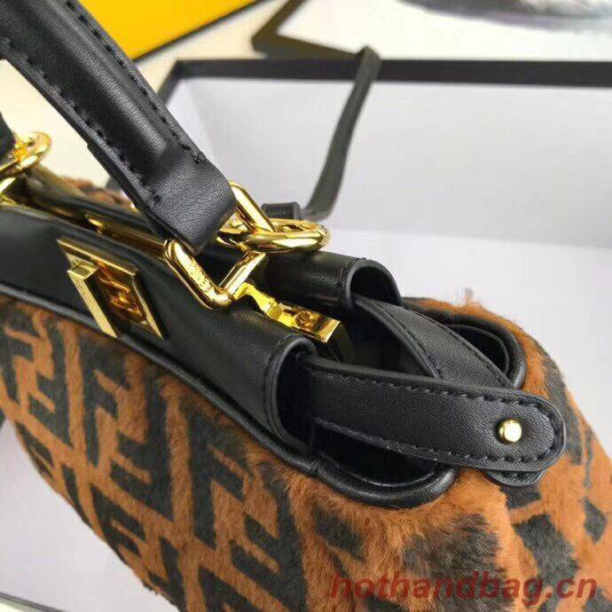 Fendi PEEKABOO REGULAR Horse hair F3302 Black Fendi PEEKABOO REGULAR Horse hair F3302 Black