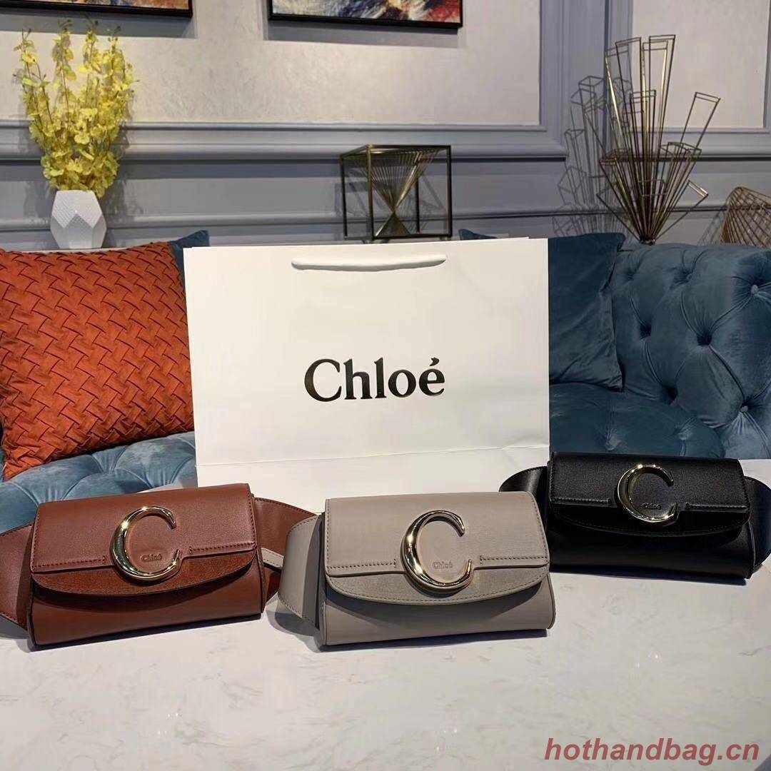 Chloe Original Leather Belt Bag 3S036 grey Chloe Original Leather Belt Bag 3S036 grey