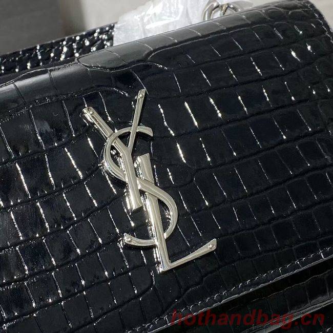 Yves Saint Laurent Calfskin Leather Shoulder Bag Y533036A black&silver-Tone Metal Yves Saint Laurent Calfskin Leather Shoulder Bag Y533036A black&silver-Tone Metal