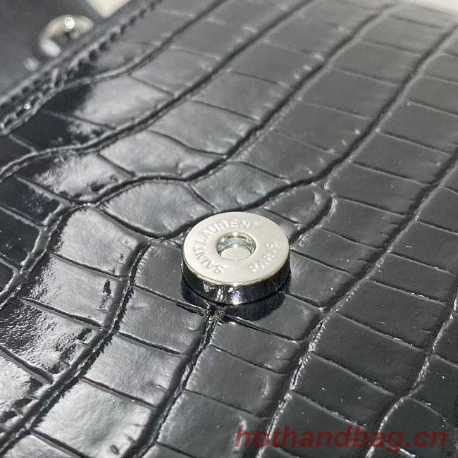 Yves Saint Laurent Calfskin Leather Shoulder Bag Y533036A black&silver-Tone Metal Yves Saint Laurent Calfskin Leather Shoulder Bag Y533036A black&silver-Tone Metal