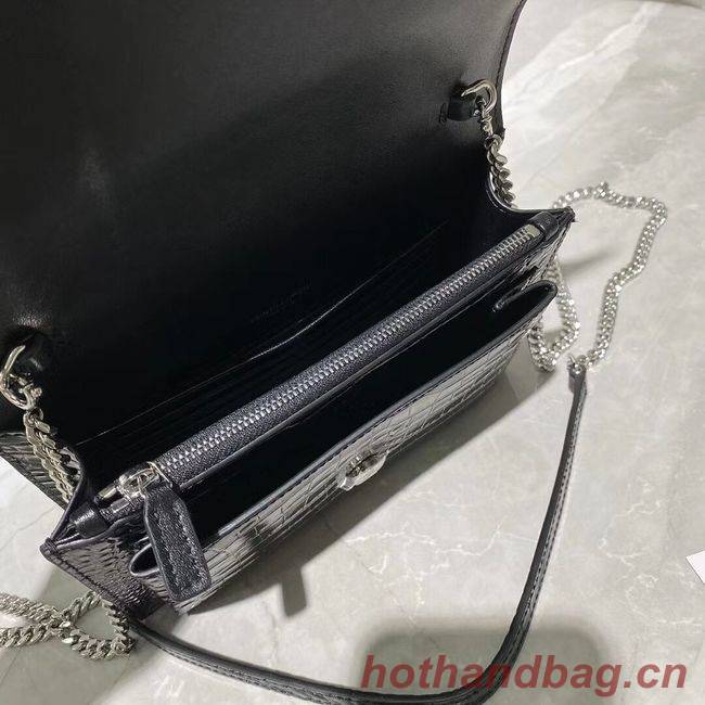 Yves Saint Laurent Calfskin Leather Shoulder Bag Y533036A black&silver-Tone Metal Yves Saint Laurent Calfskin Leather Shoulder Bag Y533036A black&silver-Tone Metal