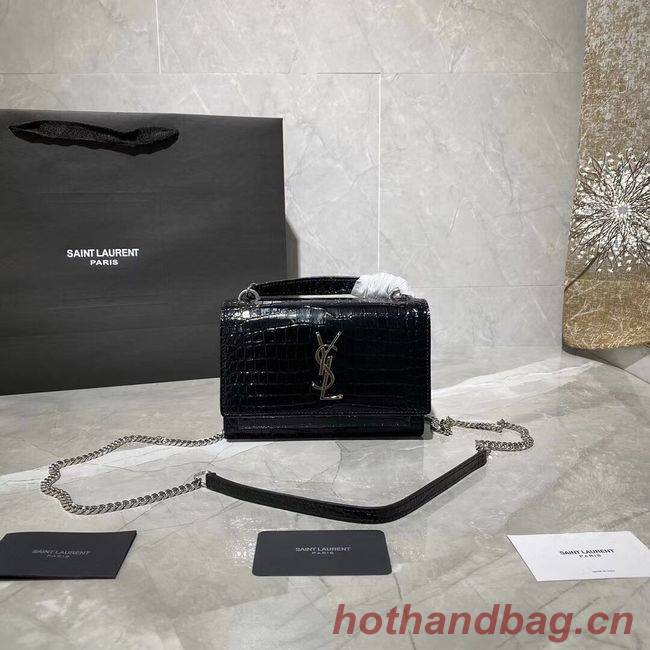 Yves Saint Laurent Calfskin Leather Shoulder Bag Y533036A black&silver-Tone Metal Yves Saint Laurent Calfskin Leather Shoulder Bag Y533036A black&silver-Tone Metal