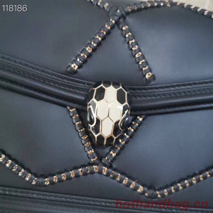 BVLGARI Serpenti Forever leather shoulder bag 288656 black BVLGARI Serpenti Forever leather shoulder bag 288656 black