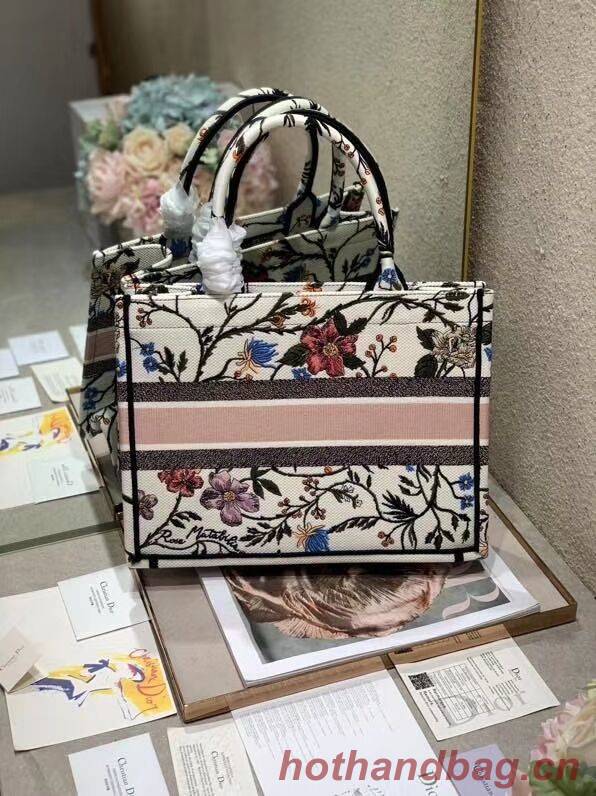DIOR BOOK TOTE EMBROIDERED CANVAS BAG C1286-10 DIOR BOOK TOTE EMBROIDERED CANVAS BAG C1286-10