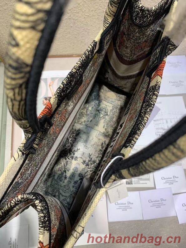 DIOR BOOK TOTE EMBROIDERED CANVAS BAG C1287-10 DIOR BOOK TOTE EMBROIDERED CANVAS BAG C1287-10