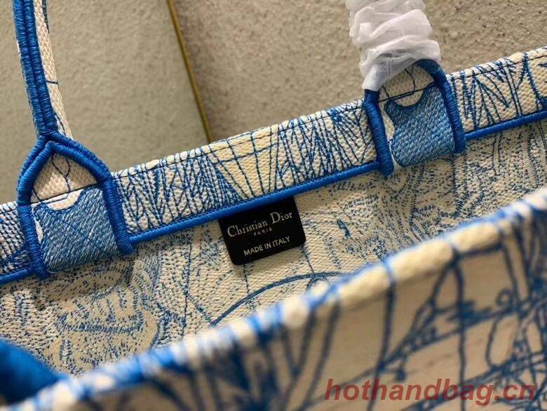 DIOR BOOK TOTE EMBROIDERED CANVAS BAG C1287-12 DIOR BOOK TOTE EMBROIDERED CANVAS BAG C1287-12