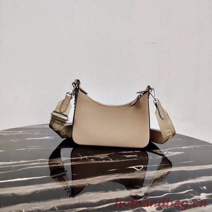 Prada Saffiano leather mini shoulder bag 2BH204 apricot Prada Saffiano leather mini shoulder bag 2BH204 apricot