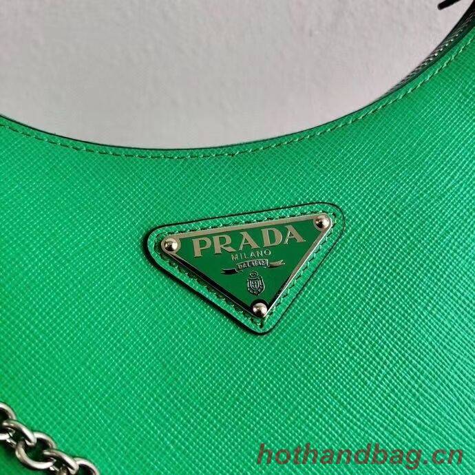 Prada Saffiano leather mini shoulder bag 2BH204 green Prada Saffiano leather mini shoulder bag 2BH204 green