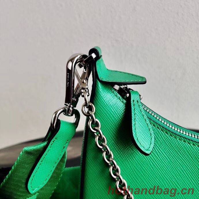 Prada Saffiano leather mini shoulder bag 2BH204 green Prada Saffiano leather mini shoulder bag 2BH204 green