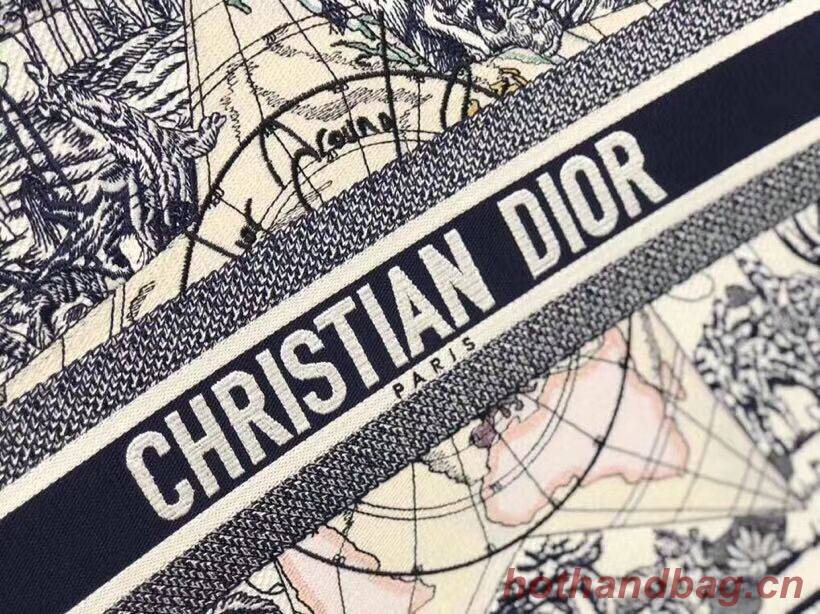 DIOR BOOK TOTE EMBROIDERED CANVAS BAG C1286-16 DIOR BOOK TOTE EMBROIDERED CANVAS BAG C1286-16