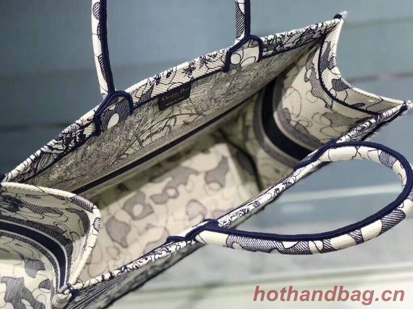 DIOR BOOK TOTE EMBROIDERED CANVAS BAG C1286-16 DIOR BOOK TOTE EMBROIDERED CANVAS BAG C1286-16