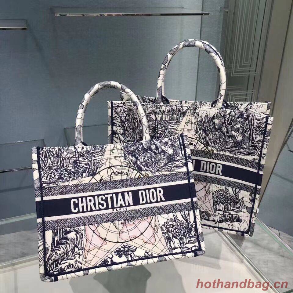 DIOR BOOK TOTE EMBROIDERED CANVAS BAG C1286-16 DIOR BOOK TOTE EMBROIDERED CANVAS BAG C1286-16