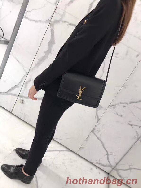 SOLFERINO SMALL SATCHEL IN BOX SAINT LAURENT LEATHER 63430 black SOLFERINO SMALL SATCHEL IN BOX SAINT LAURENT LEATHER 63430 black
