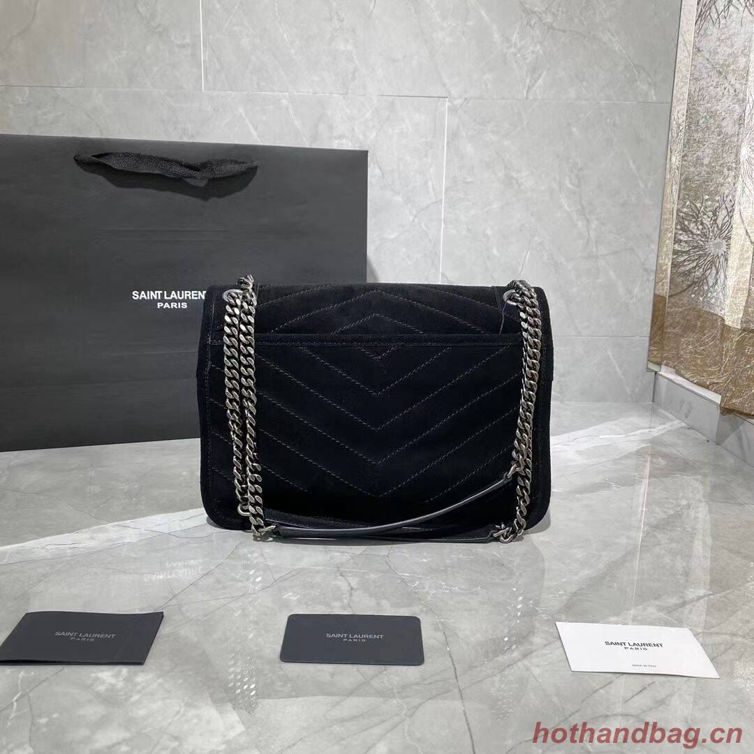 SAINT LAURENTNIKI MEDIUM IN SUEDE AND SMOOTH LEATHER 498894 black SAINT LAURENTNIKI MEDIUM IN SUEDE AND SMOOTH LEATHER 498894 black