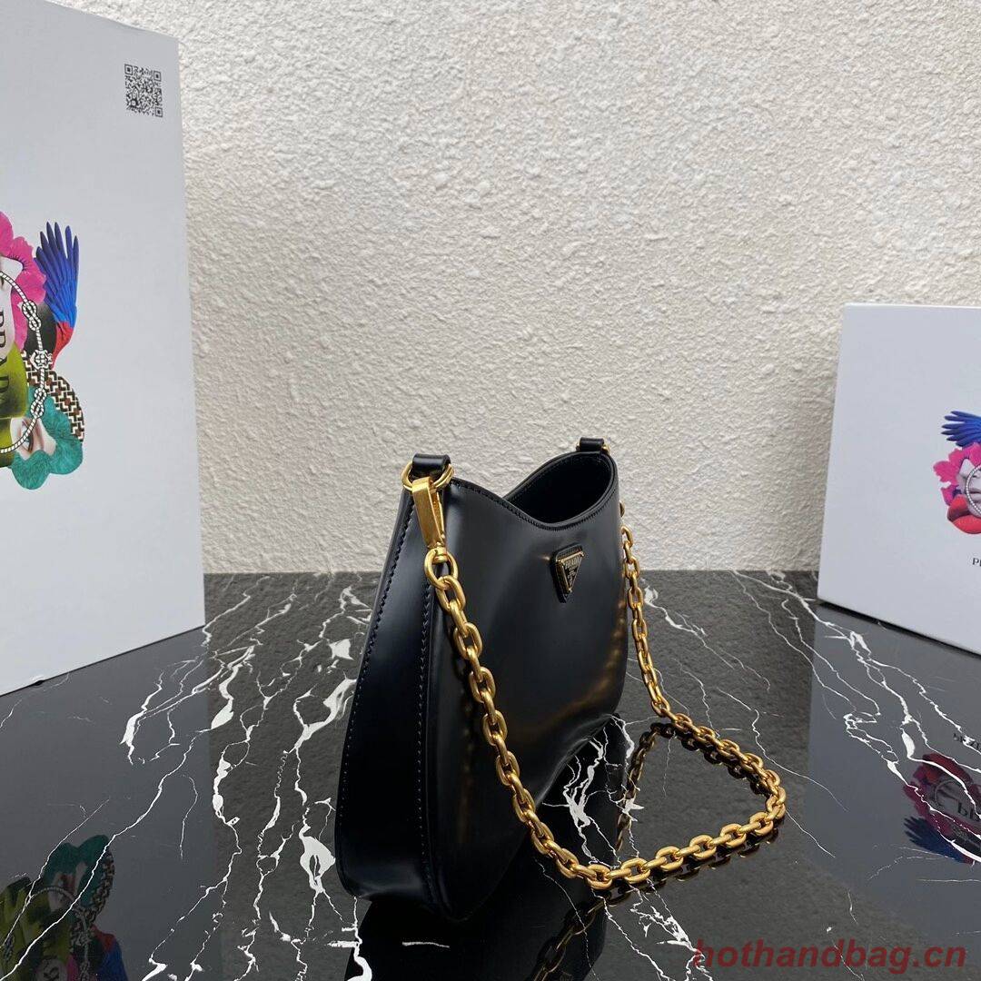 Prada Saffiano leather shoulder bag 2BC148 black Prada Saffiano leather shoulder bag 2BC148 black