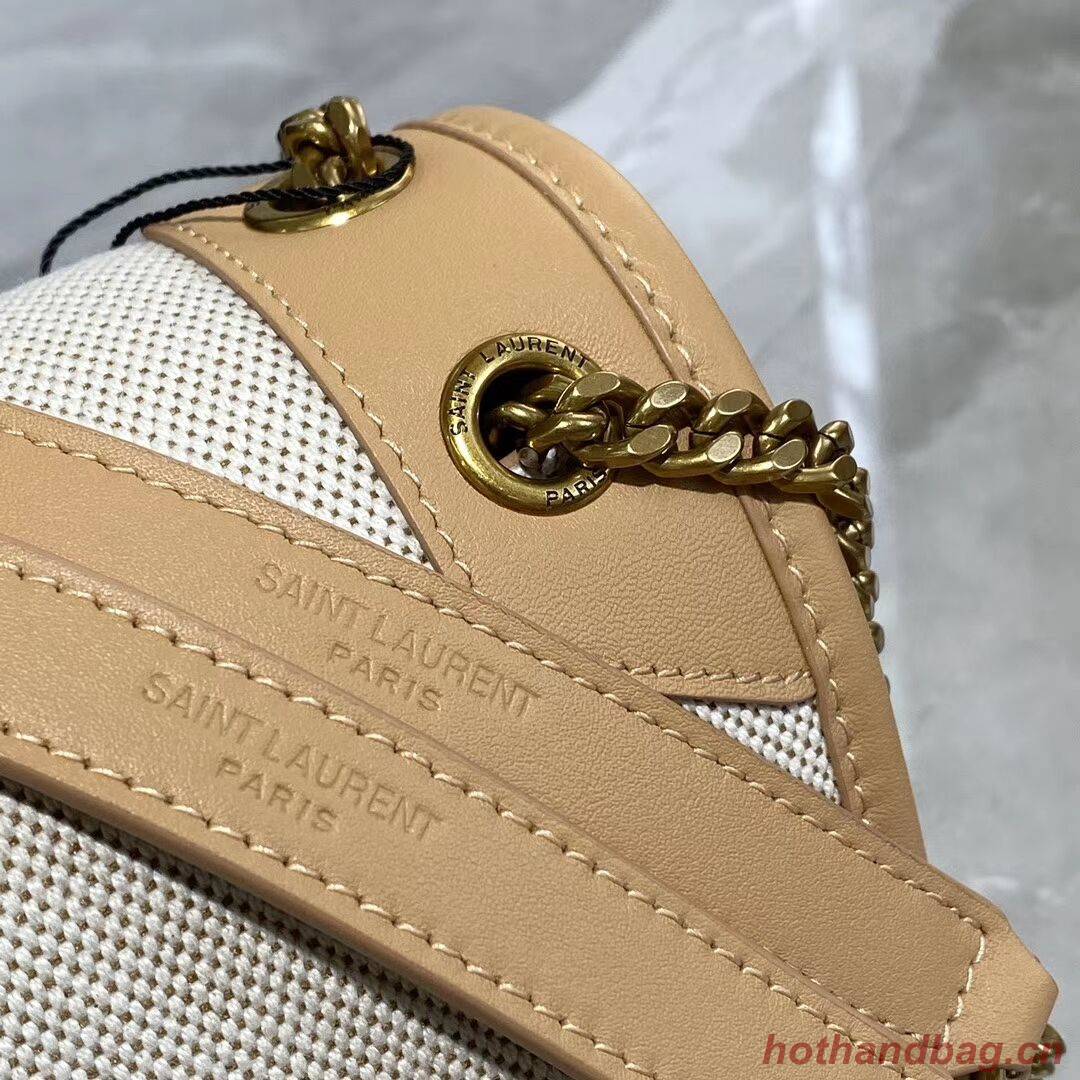 Yves Saint Laurent IN CANVAS AND LEATHER Y633037H Apricot Yves Saint Laurent IN CANVAS AND LEATHER Y633037H Apricot