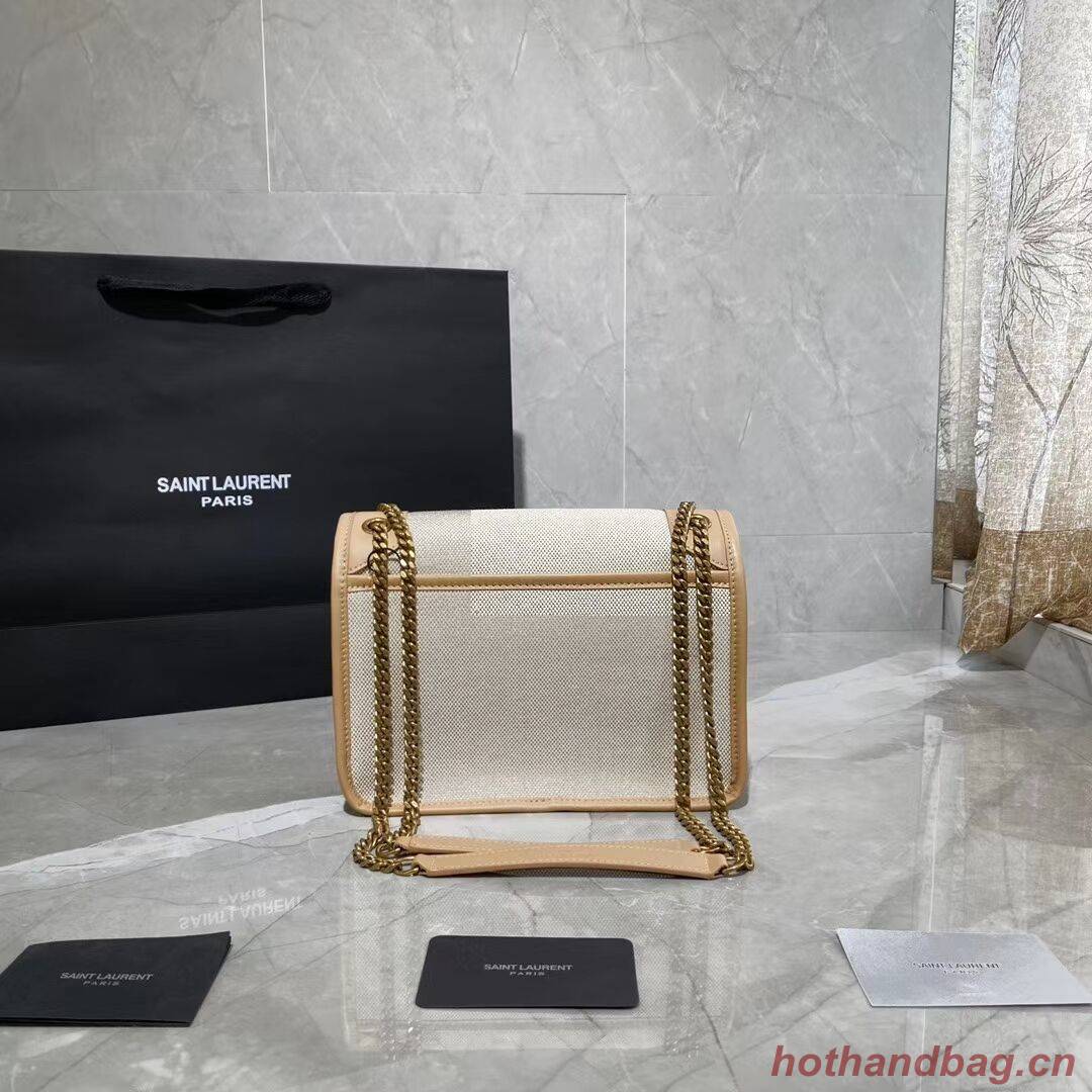 Yves Saint Laurent IN CANVAS AND LEATHER Y633037H Apricot Yves Saint Laurent IN CANVAS AND LEATHER Y633037H Apricot