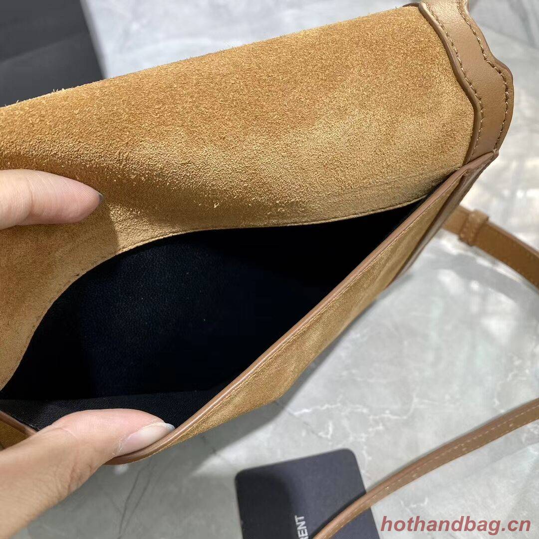 Yves Saint Laurent IN SUEDE AND SMOOTH LEATHER Y535025E brown Yves Saint Laurent IN SUEDE AND SMOOTH LEATHER Y535025E brown