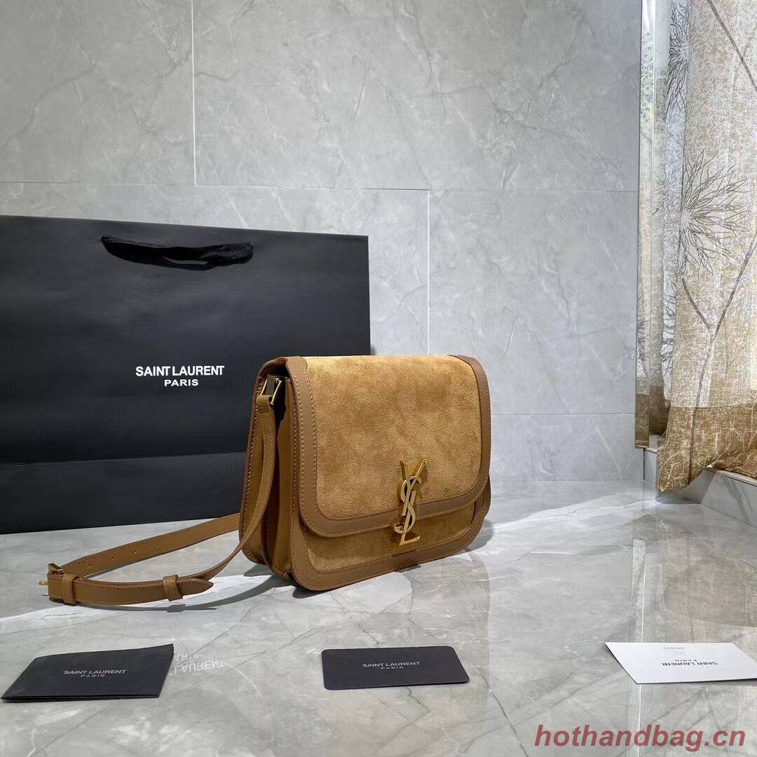 Yves Saint Laurent IN SUEDE AND SMOOTH LEATHER Y535025E brown Yves Saint Laurent IN SUEDE AND SMOOTH LEATHER Y535025E brown