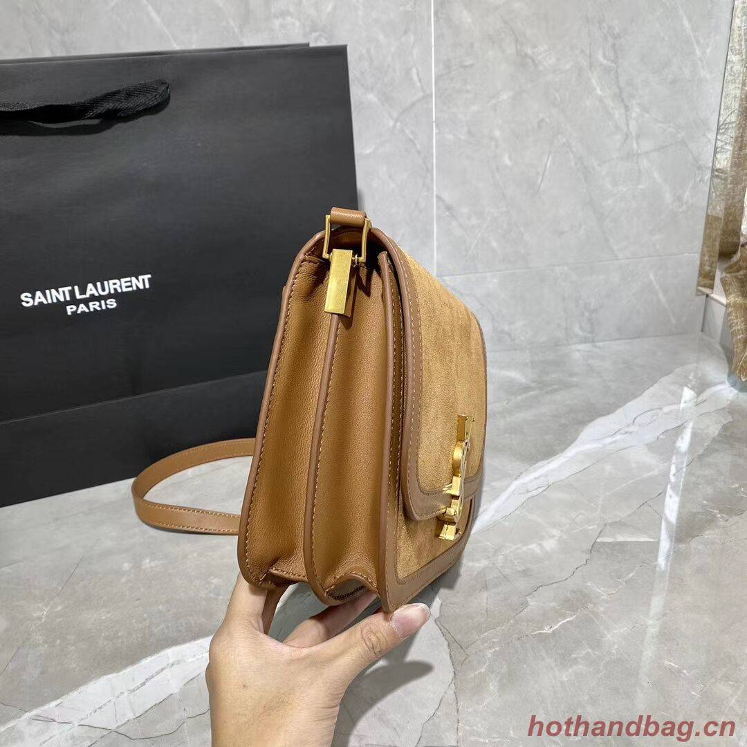 Yves Saint Laurent IN SUEDE AND SMOOTH LEATHER Y535025E brown Yves Saint Laurent IN SUEDE AND SMOOTH LEATHER Y535025E brown
