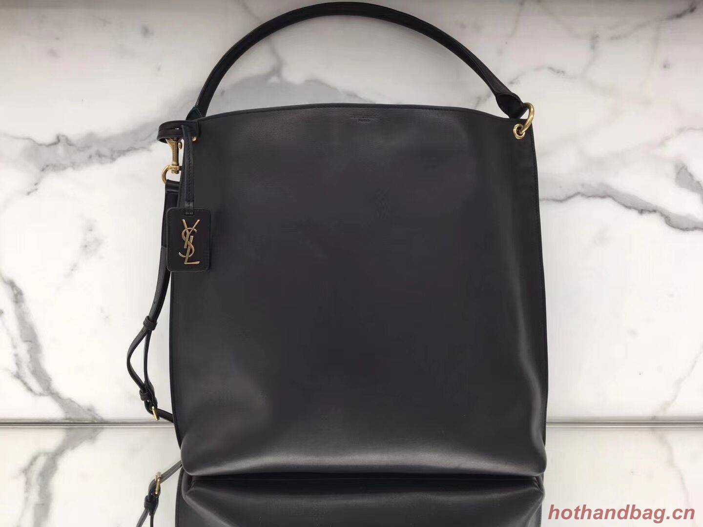 Yves Saint Laurent Calfskin Leather Shoulder Bag Y635266 black Yves Saint Laurent Calfskin Leather Shoulder Bag Y635266 black