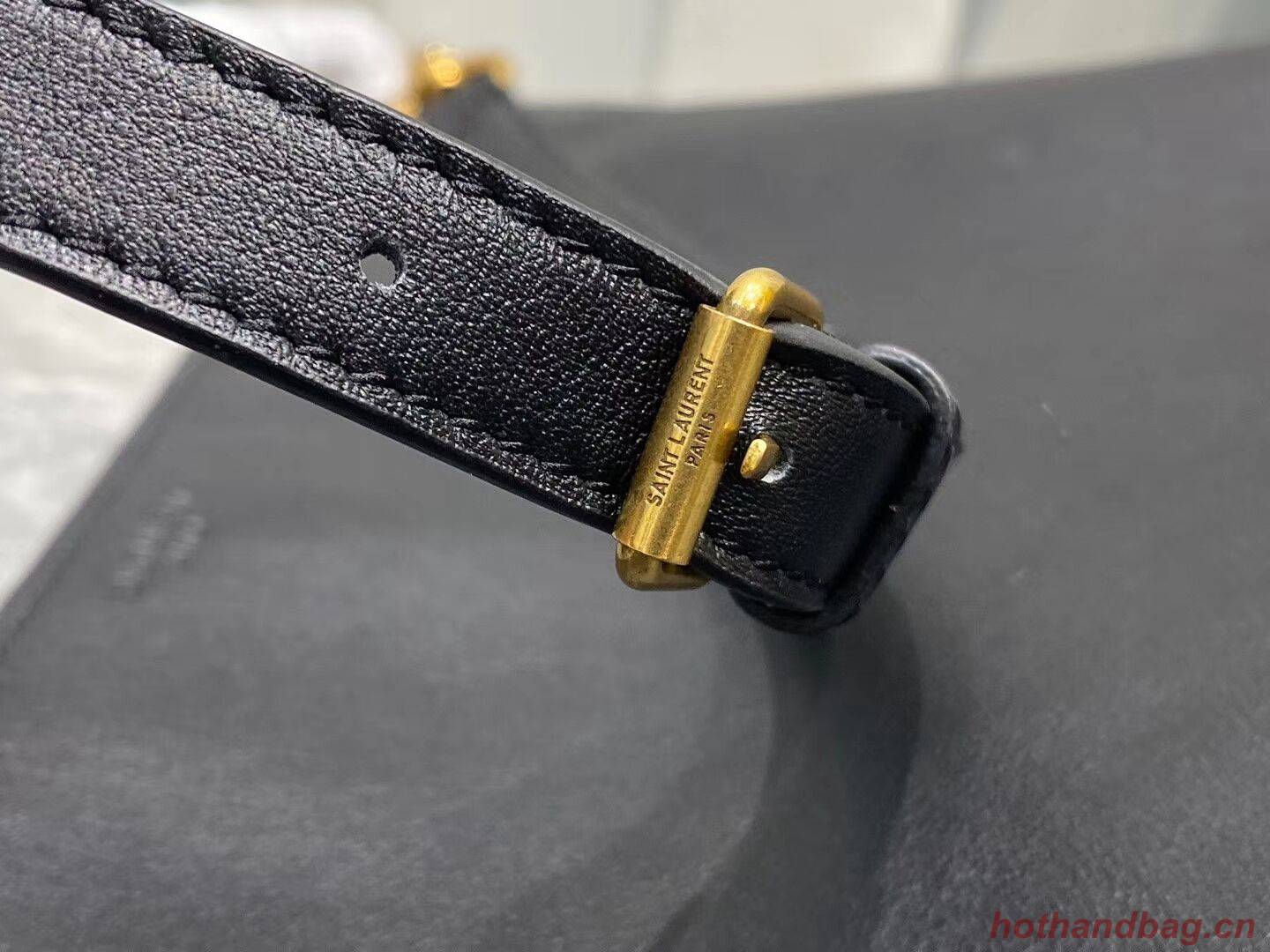 Yves Saint Laurent Calfskin Leather Shoulder Bag Y635266 black Yves Saint Laurent Calfskin Leather Shoulder Bag Y635266 black