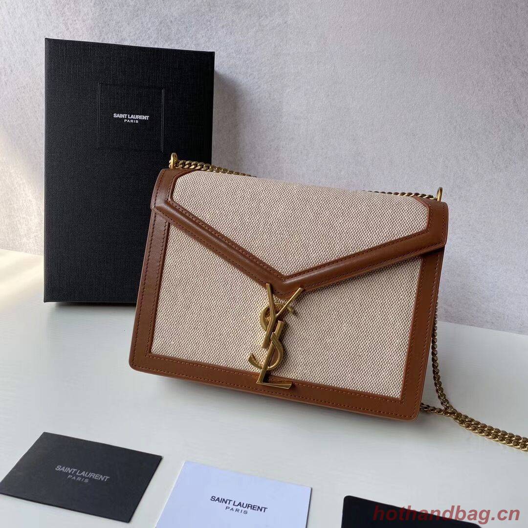 Yves Saint Laurent IN CANVAS AND LEATHER Y650017H Apricot Yves Saint Laurent IN CANVAS AND LEATHER Y650017H Apricot