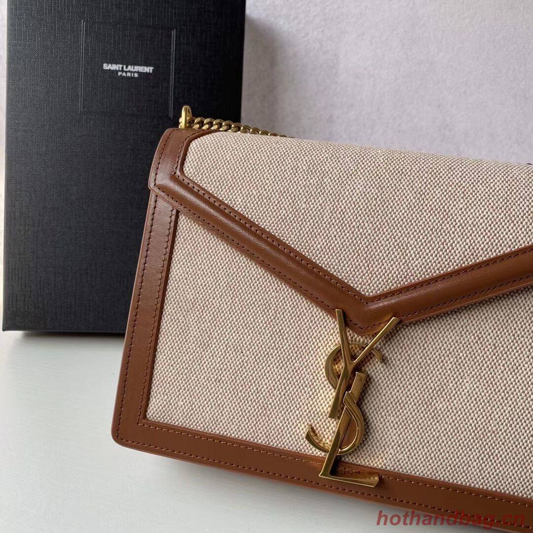 Yves Saint Laurent IN CANVAS AND LEATHER Y650017H Apricot Yves Saint Laurent IN CANVAS AND LEATHER Y650017H Apricot