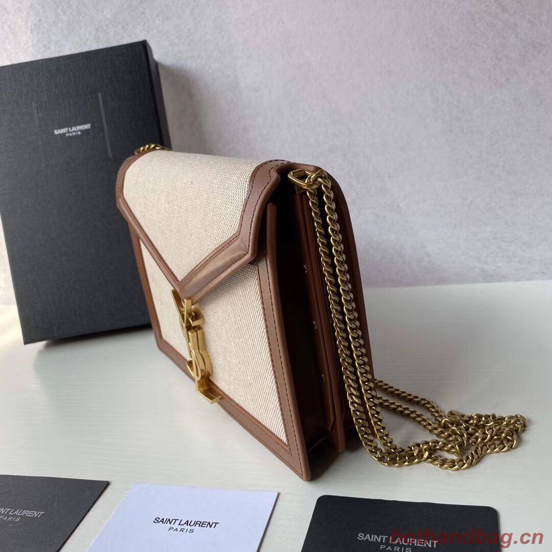 Yves Saint Laurent IN CANVAS AND LEATHER Y650017H Apricot Yves Saint Laurent IN CANVAS AND LEATHER Y650017H Apricot