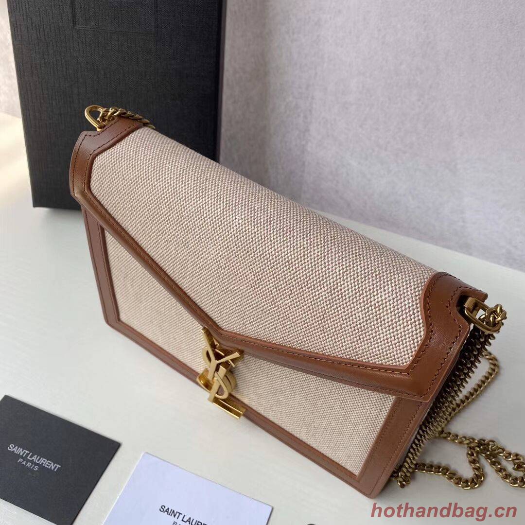 Yves Saint Laurent IN CANVAS AND LEATHER Y650017H Apricot Yves Saint Laurent IN CANVAS AND LEATHER Y650017H Apricot