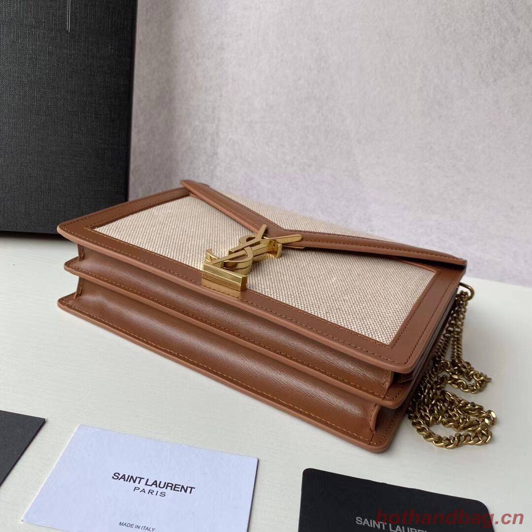 Yves Saint Laurent IN CANVAS AND LEATHER Y650017H Apricot Yves Saint Laurent IN CANVAS AND LEATHER Y650017H Apricot