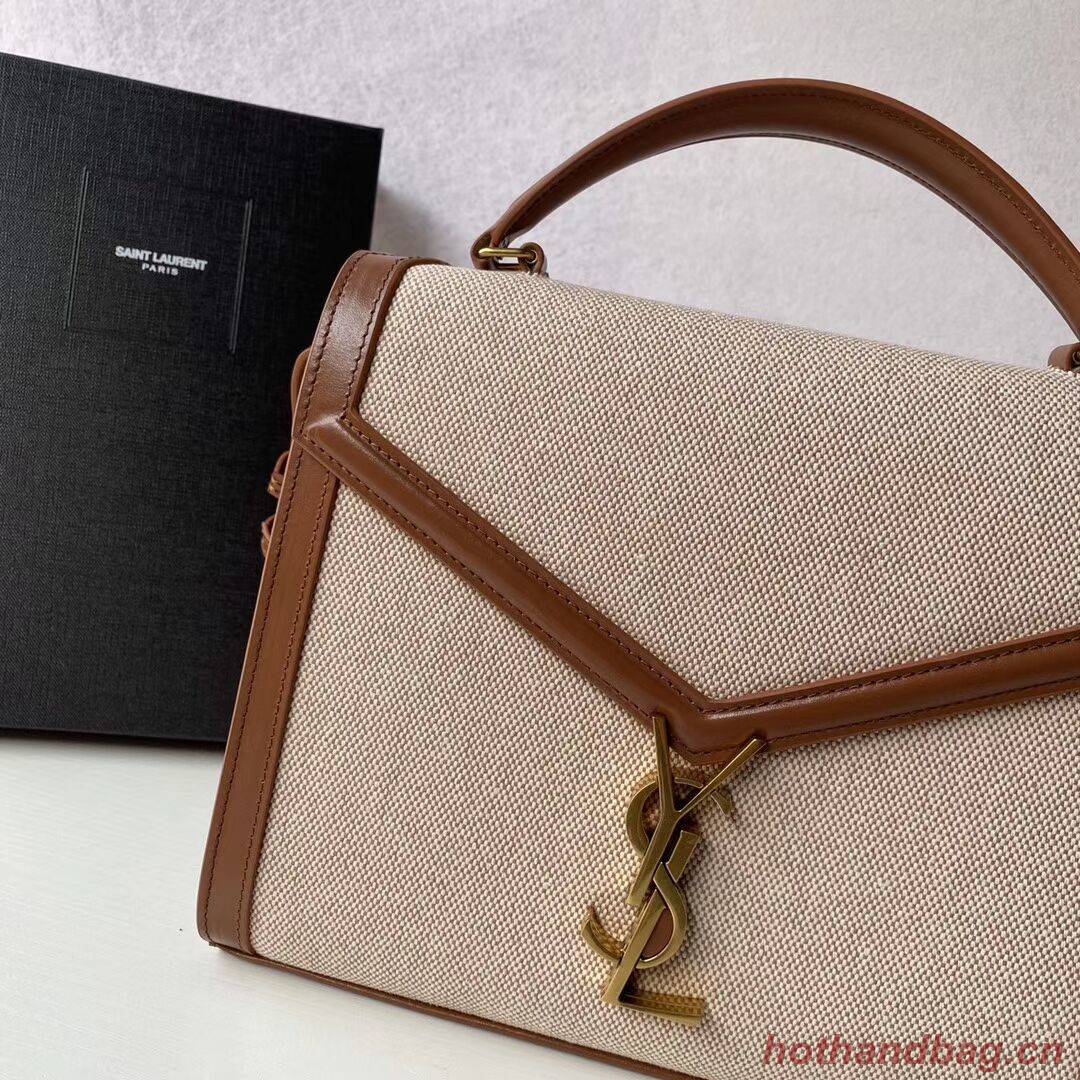Yves Saint Laurent IN CANVAS AND LEATHER Y650119H Apricot Yves Saint Laurent IN CANVAS AND LEATHER Y650119H Apricot