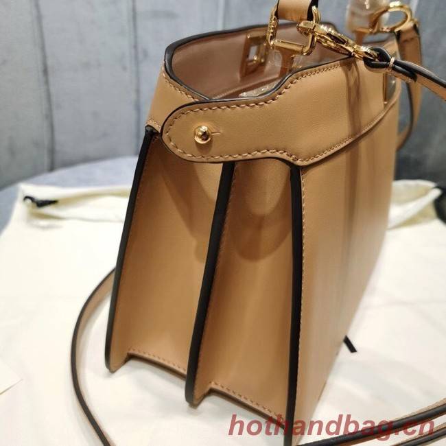 Fendi PEEKABOO ISEEU EAST-WEST leather bag 8BN323A apricot