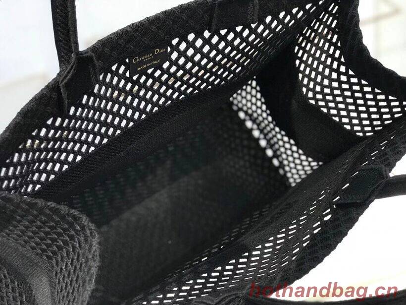 DIOR BOOK TOTE Black Mesh Embroidery M1286ZW DIOR BOOK TOTE Black Mesh Embroidery M1286ZW