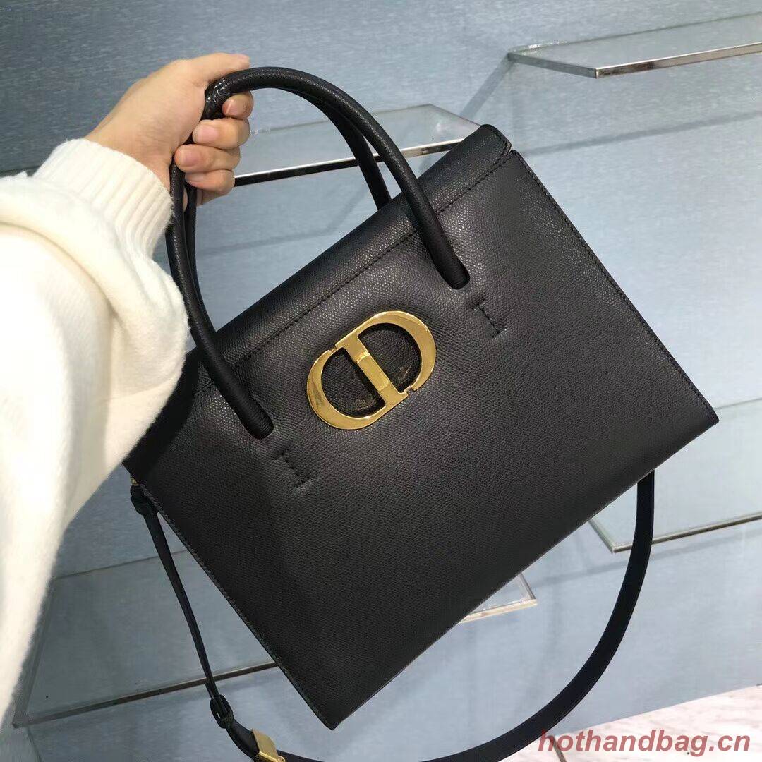 DIOR LARGE ST HONORE TOTE Grained Calfskin M9306UBAE black DIOR LARGE ST HONORE TOTE Grained Calfskin M9306UBAE black