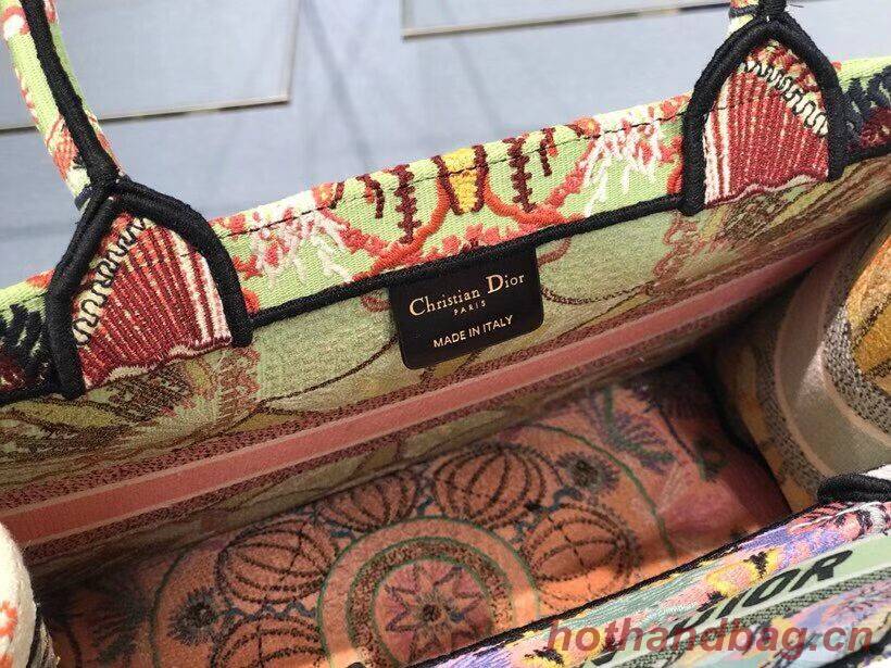 DIOR SMALL DIOR BOOK TOTE Multicolor Tie & Dior Embroidery C1296 DIOR SMALL DIOR BOOK TOTE Multicolor Tie & Dior Embroidery C1296