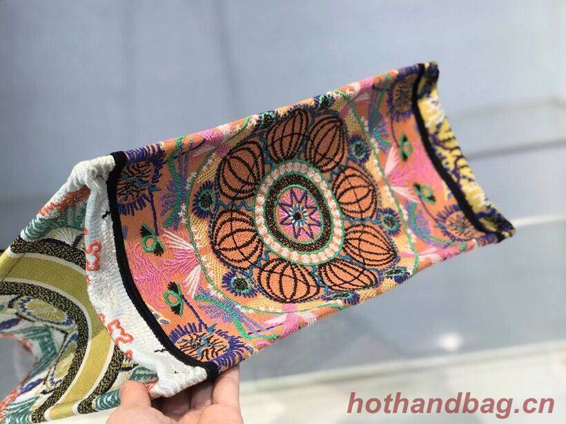 DIOR SMALL DIOR BOOK TOTE Multicolor Tie & Dior Embroidery C1296 DIOR SMALL DIOR BOOK TOTE Multicolor Tie & Dior Embroidery C1296