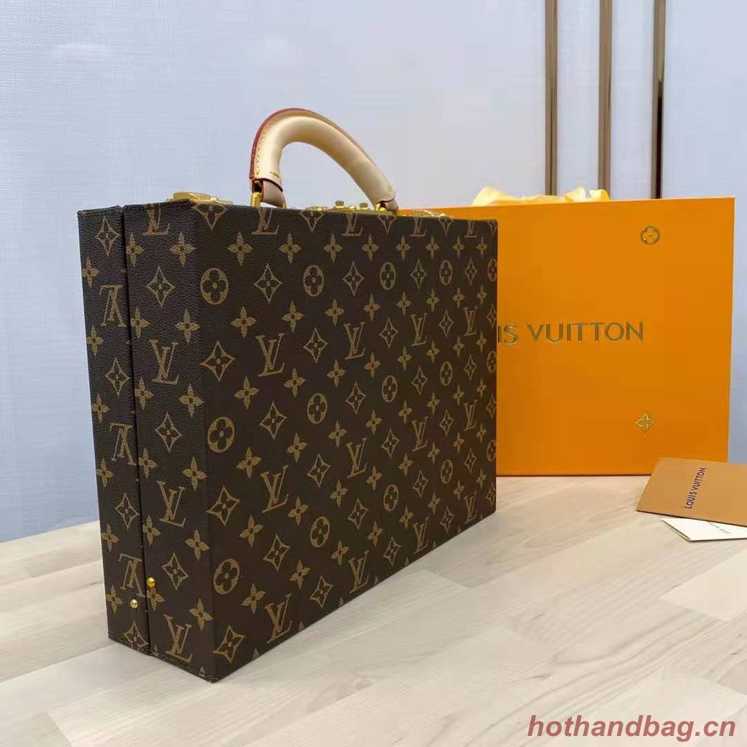 Louis Vuitton Monogram Canvas Treasure Box Original Leather 40688 Brown Louis Vuitton Monogram Canvas Treasure Box Original Leather 40688 Brown