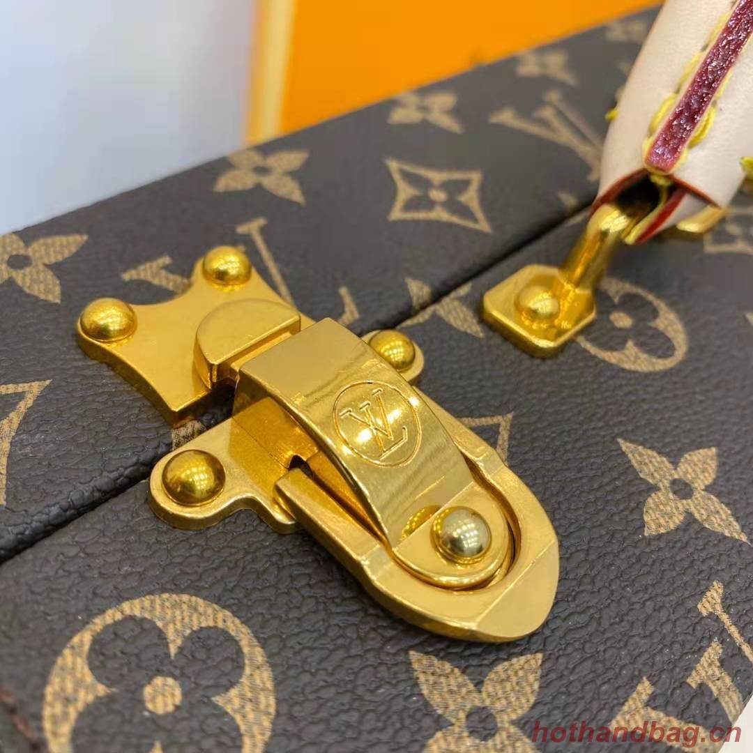Louis Vuitton Monogram Canvas Treasure Box Original Leather 40688 Brown Louis Vuitton Monogram Canvas Treasure Box Original Leather 40688 Brown