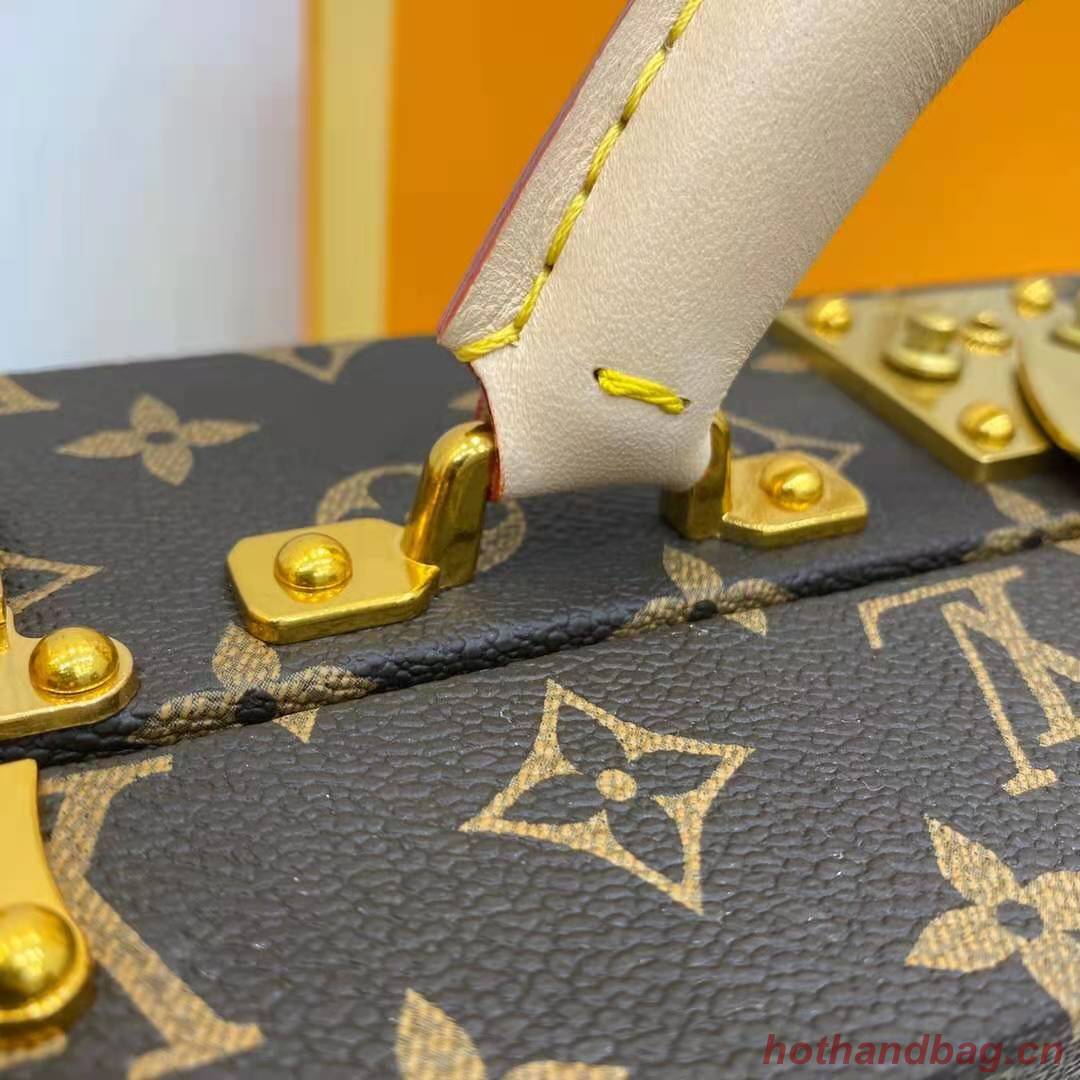 Louis Vuitton Monogram Canvas Treasure Box Original Leather 40688 Brown Louis Vuitton Monogram Canvas Treasure Box Original Leather 40688 Brown