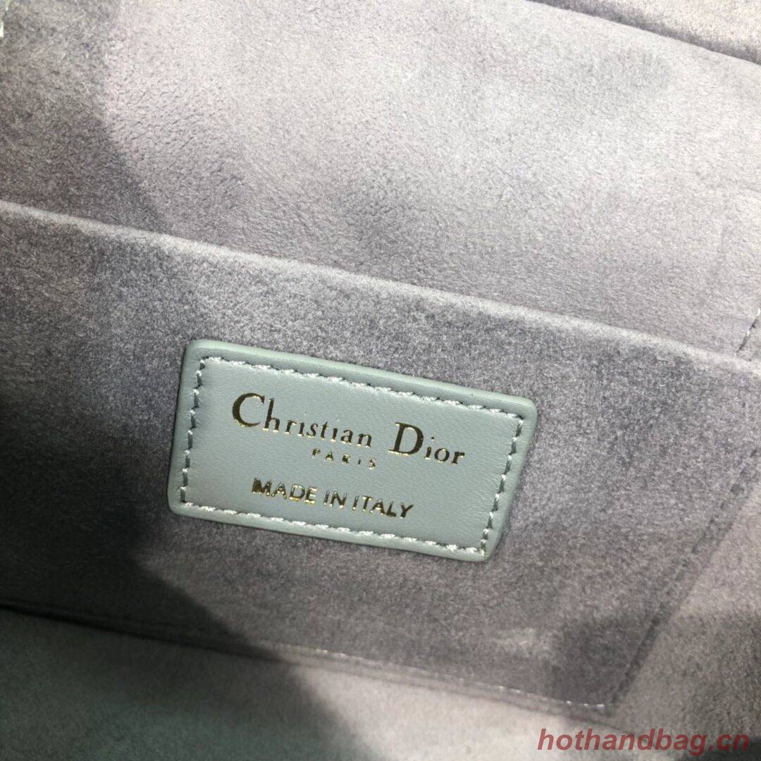 DIOR SMALL DIORTRAVEL VANITY CASE Cannage Lambskin S5488U Gray DIOR SMALL DIORTRAVEL VANITY CASE Cannage Lambskin S5488U Gray