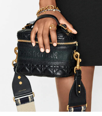 DIOR SMALL DIORTRAVEL VANITY CASE Cannage Lambskin S5488U black DIOR SMALL DIORTRAVEL VANITY CASE Cannage Lambskin S5488U black