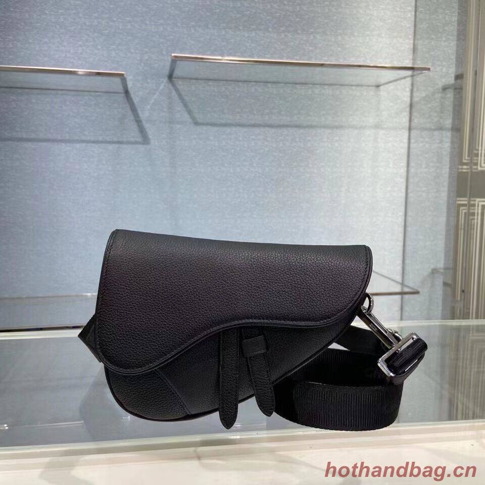 Dior SADDLE BELT POUCH Black Grained Calfskin C2109 Dior SADDLE BELT POUCH Black Grained Calfskin C2109