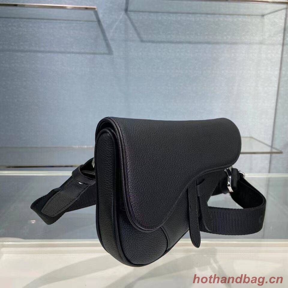 Dior SADDLE BELT POUCH Black Grained Calfskin C2109 Dior SADDLE BELT POUCH Black Grained Calfskin C2109